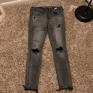 American Eagle Grey Ripped Jeans